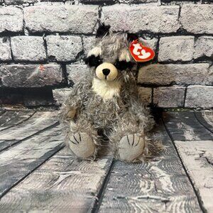 Vintage Ty Attic Treasures 1993 "Radcliffe" Raccoon 9" Plush Toy - Mint Hang Tag